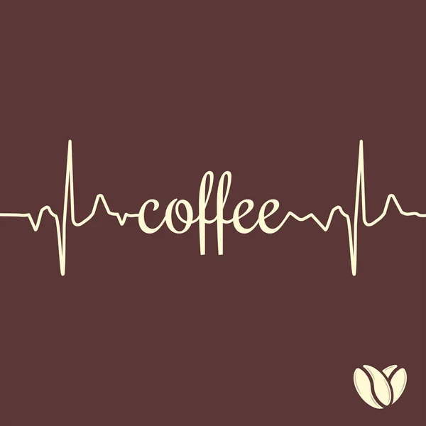 Design concetto di caffè su sfondo marrone — Vettoriale Stock