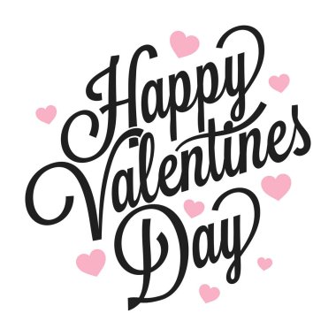 Beyaz arka plan üzerinde Sevgililer günü Vintage Logo