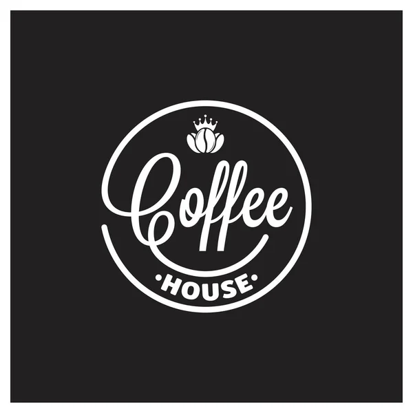 Café roi logo sur fond noir — Image vectorielle