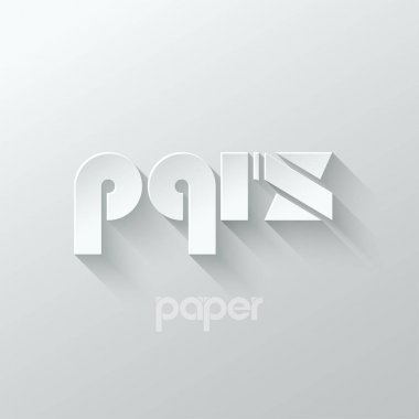 mektup P Q R S logosu alfabe simgesi kağıt arka plan belirleme