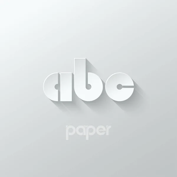 Lettre A B C logo alphabet icône papier ensemble fond — Image vectorielle