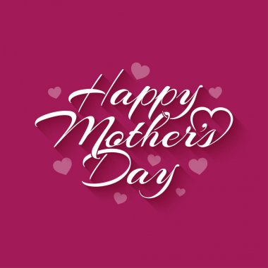 Anneler günü vintage yazı pembe bir arka plan üzerinde