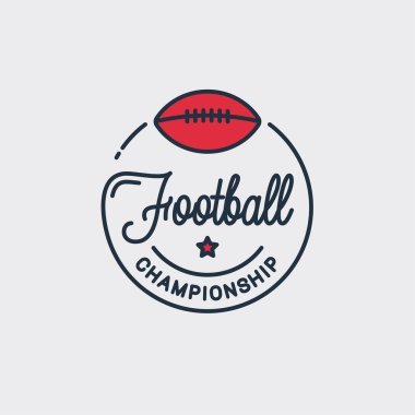 Futbol şampiyonu logosu. Kapalı Amerikan futbol logosu