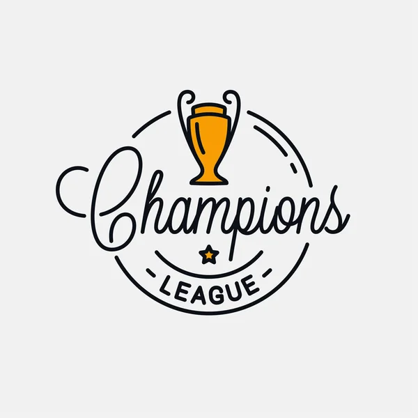 Champions League logo. Ronde lineair van kampioenen — Stockvector