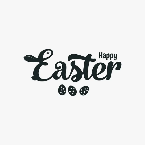 Signo de conejo de Pascua. Letras con conejito y huevos — Vector de stock