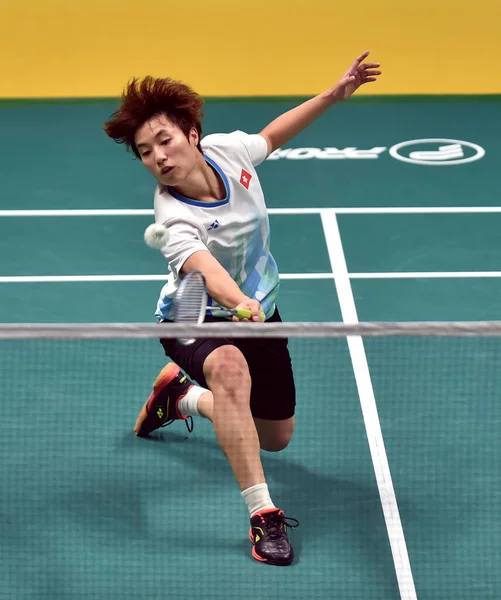 中国澳门公开羽毛球锦标赛单人 — 图库照片