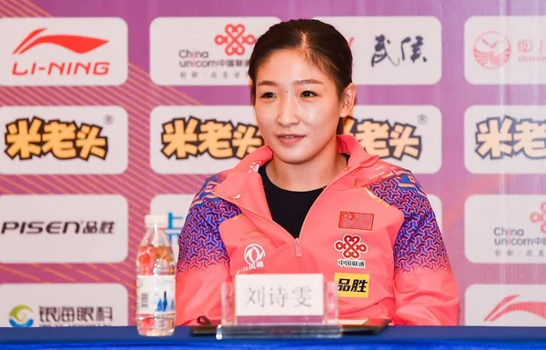 CHINA CHINESE SICHUAN CHENGDU 2019 TABLE TENNIS WORLD CUP — ストック写真