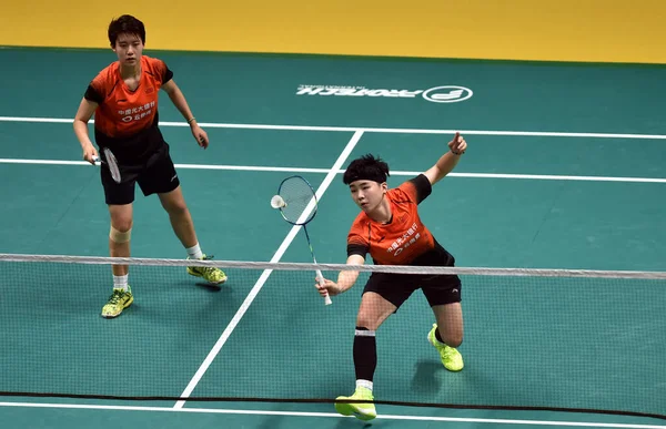 Kina Kinesiska Macao Open Badminton Championships dubblar — Stockfoto