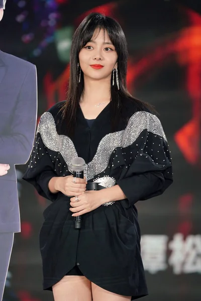 China chinesische Schauspielerin zheng shuang xie na mongo tv promotion — Stockfoto