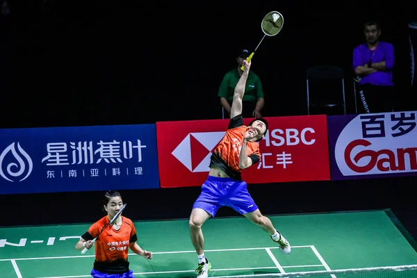 China China Fuzhou Open 2019 Tournament Round Mixed Doubles — стокове фото