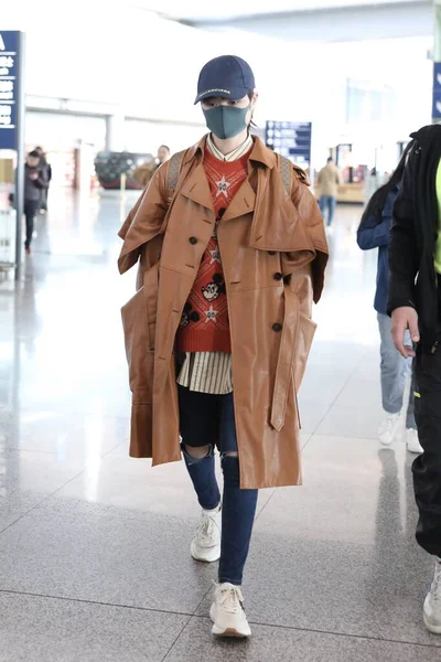 Çin Chris Lee Pekin Havalimanı Moda Kıyafeti — Stok fotoğraf