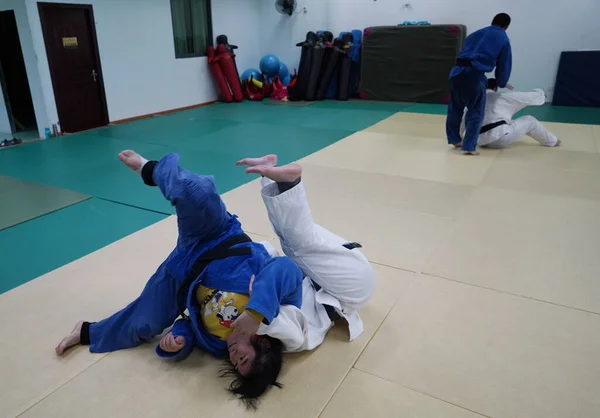 Chiny Chiński Jiangxi Sports Competition Ślepy Judokas — Zdjęcie stockowe