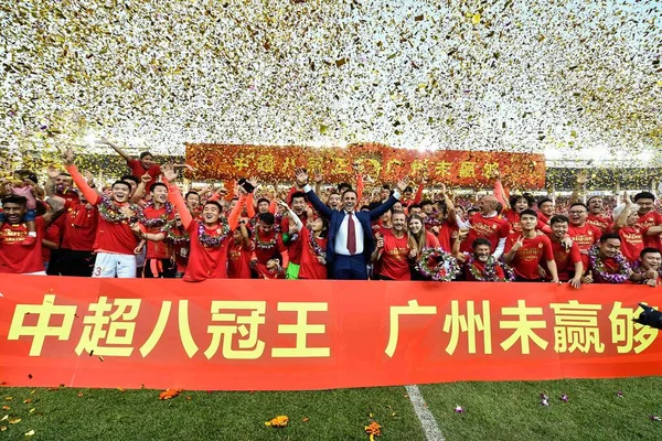 CHINA CHINESE 2019 SUPER LIGA CHINA FINAL SCORE — Foto de Stock