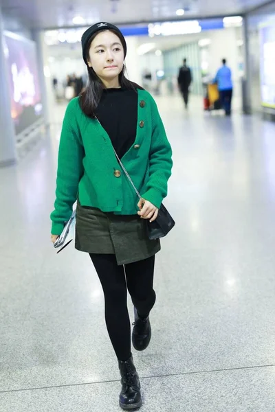 China Landy Li Moda roupa Aeroporto de Pequim — Fotografia de Stock