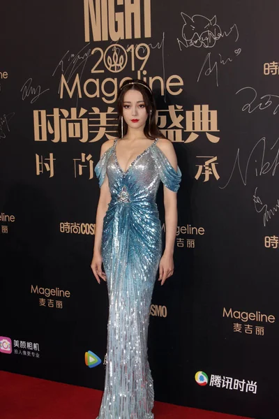 Kina Kinesiska Dilraba Dilmurat 2019 Cosmo Glam Night Shanghai — Stockfoto