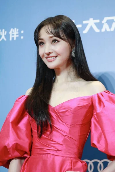 Chiny Chińska aktorka Zheng Shuang promocja marki wydarzenie Pekin — Zdjęcie stockowe