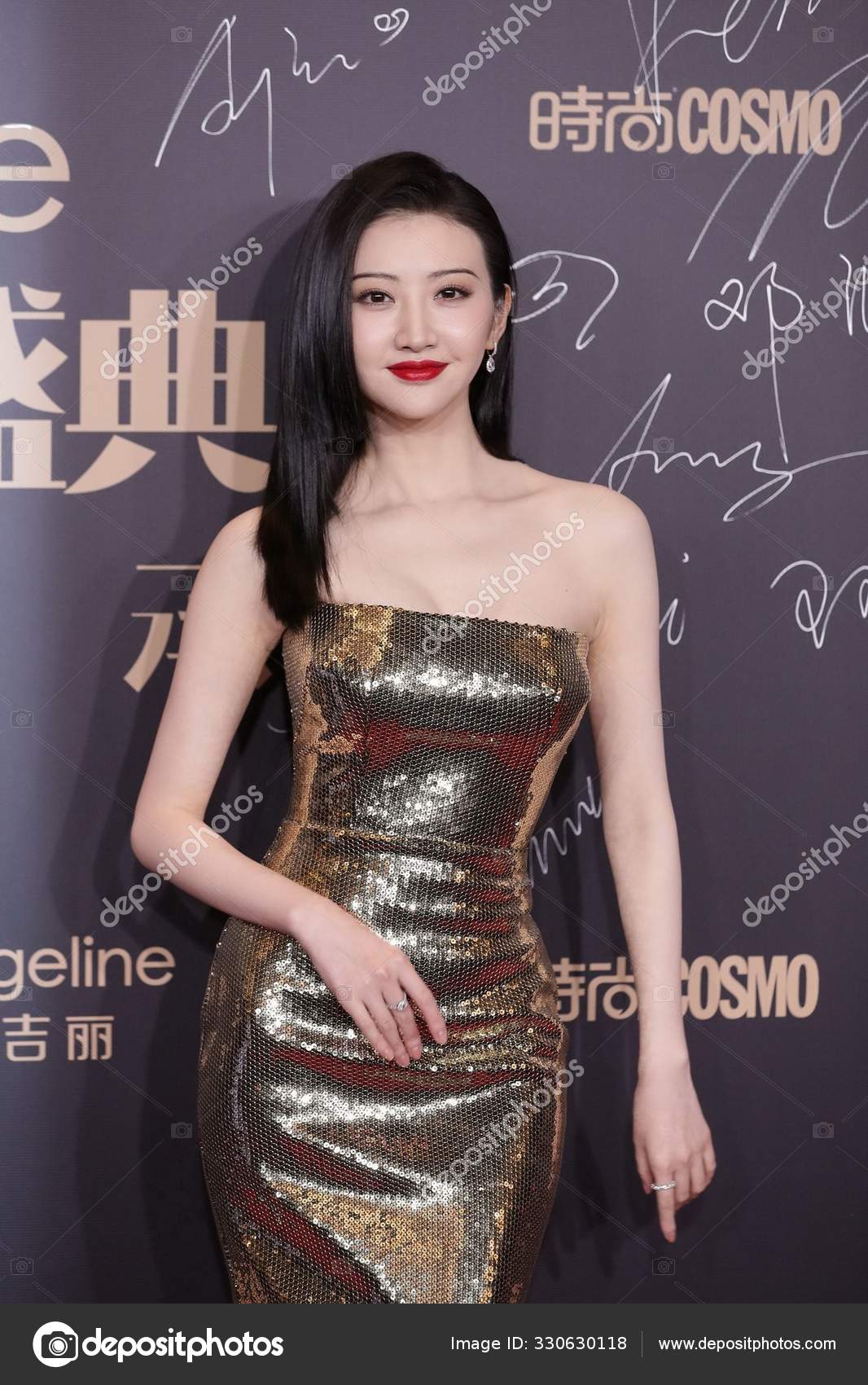 CHINA CHINESE JING TIAN 2019 COSMO GLAM NIGHT SHANGHAI Stock Editorial Photo © ChinaImages