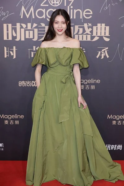 Kína Kínai Cecilia Boey 2019 Cosmo Glam Night Shanghai — Stock Fotó