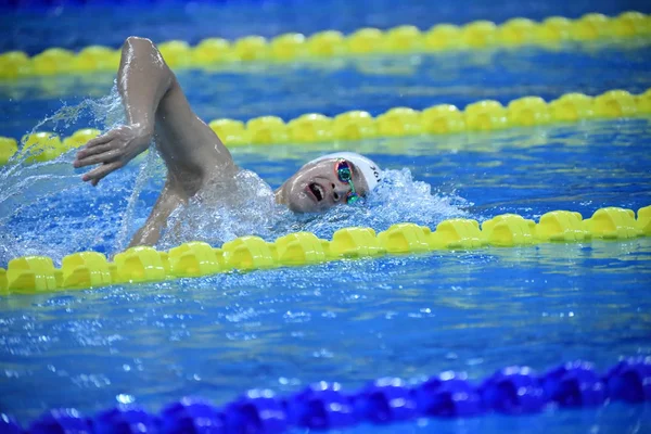 Sun Yang Pływa Basenie Mistrzostwach Świata Pływaniu 2019 1500 Metrowy — Zdjęcie stockowe