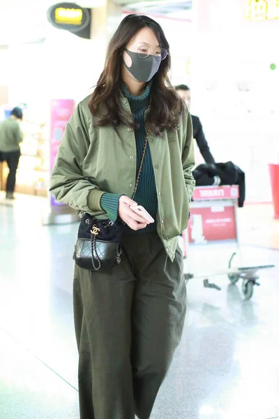 Former Female Chinese Volleyball Player Hui Ruoqi Arrives Beijing Airport — Stock Photo, Image