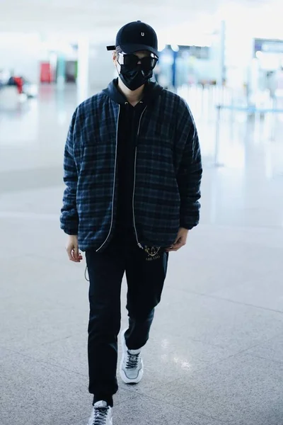 Actor Cantante Chino Chen Xuedong Cheney Chen Llega Aeropuerto Beijing —  Fotos de Stock