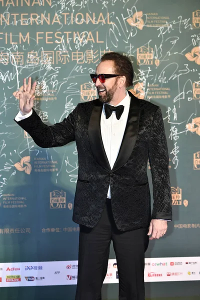 Der Amerikanische Schauspieler Nicolas Cage Kommt Dezember 2018 Zur Eröffnungszeremonie — Stockfoto