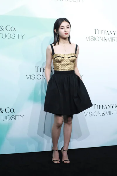 Actrice Chinoise Zhang Zifeng Participe Événement Promotionnel Tiffany Shanghai Chine — Photo