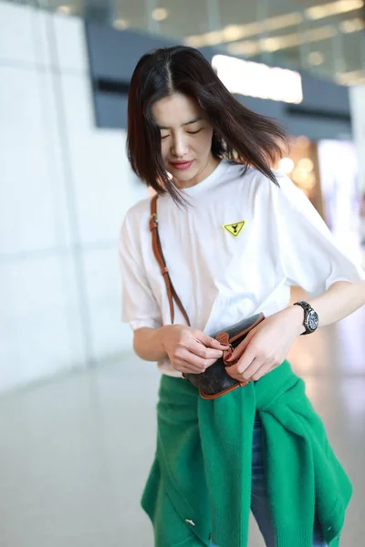 Çinli Model Liu Wen Eylül 2019 Çin Şangay Kentindeki Bir — Stok fotoğraf