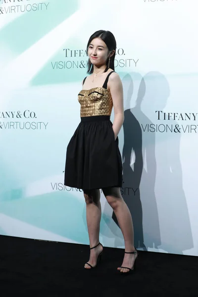 Chinese Actress Zhang Zifeng Attends Tiffany Promotional Event Shanghai China — ストック写真