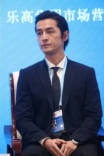 Chinese Actor Singer Also Known Hugh Delivers Speech Advice Juveniles — Stock Photo, Image