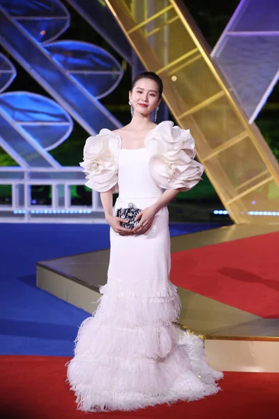 Chinese Actress Liu Shishi Attends Closing Ceremony 28Th Golden Rooster — Stock Photo, Image