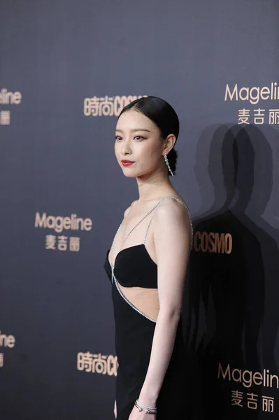 Çinli Aktris Aralık 2019 Çin Şangay Şehrinde Düzenlenen 2019 Cosmo — Stok fotoğraf