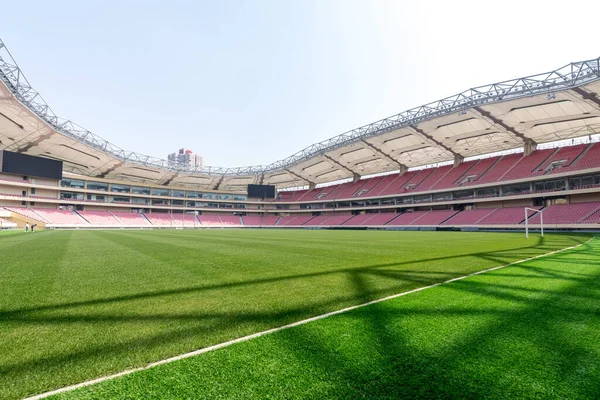 Vista Interior Del Estadio Fútbol Hongkou Cancha Shanghai Groenlandia Shenhua —  Fotos de Stock