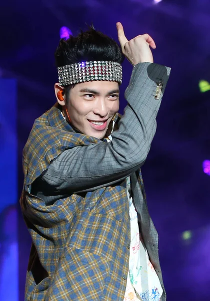 Chinese Singer Actor Jam Hsiao Performs Singing Countdown Concert Kaohsiung — Stock Photo, Image