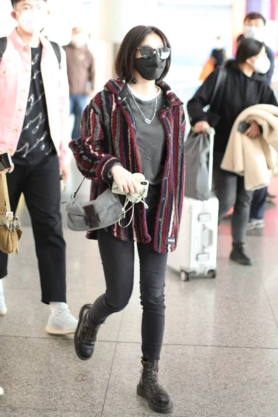 Chinese Actress Zhang Xueying Also Kown Sophie Zhang Arrives Airport — Stock Photo, Image