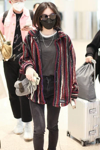 Chinese Actress Zhang Xueying Also Kown Sophie Zhang Arrives Airport — Stock Photo, Image
