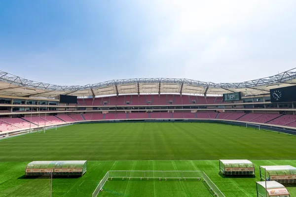 Wgląd Wewnątrz Hongkou Football Stadium Sąd Macierzysty Shanghai Greenland Shenhua — Zdjęcie stockowe