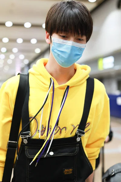 Chinese Singer Actor Chen Youwei Arrives Beijing Airport Departure Beijing — Stock Photo, Image