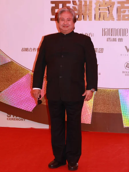 香港男演员兼导演红地毯出席2016年12月12日在中国澳门举行的2016年神星颁奖典礼 — 图库照片