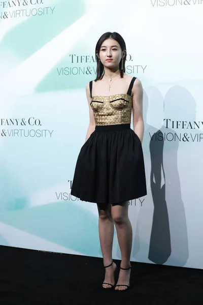 Actriz China Zhang Zifeng Asiste Evento Promocional Tiffany Shanghai China — Foto de Stock
