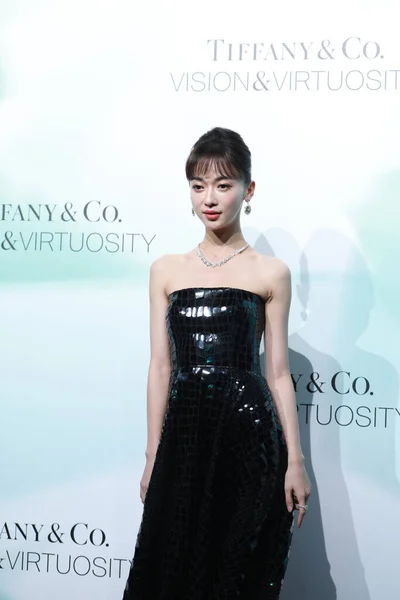 Jinyan Kínai Színésznő Részt Vesz Tiffany Promóciós Eseményén Sanghajban Kínában — Stock Fotó
