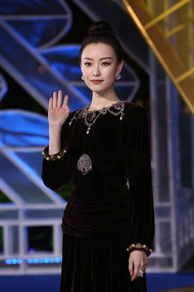 Çinli Aktris Çin Güneydoğusundaki Fujian Eyaletinin Xiamen Kentinde Düzenlenen Altın — Stok fotoğraf