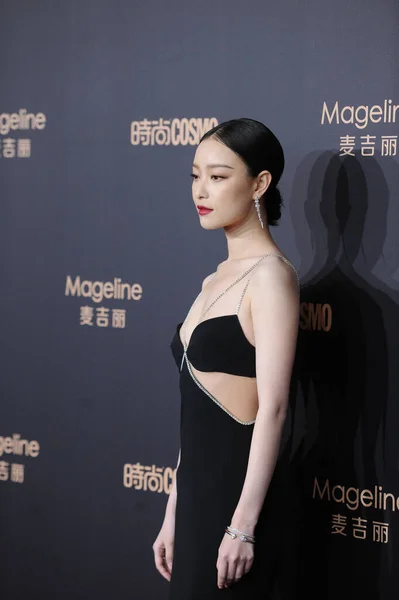 Actriz China Asiste Noche Glam Cosmo 2019 Shanghai China Diciembre — Foto de Stock