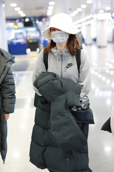 台湾の女優ヴィッキー チェンは で知られ 2020年4月23日に北京の空港に到着します — ストック写真