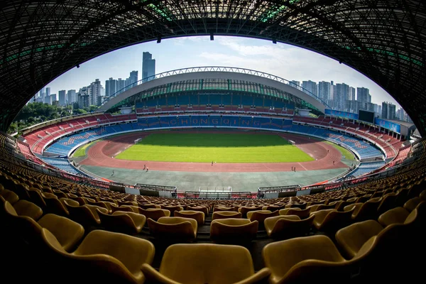 Внутрішній Вид Чунцин Олімпійський Спортивний Центр Домашній Корт Чунцін Дандай — стокове фото