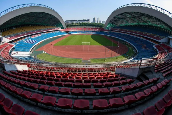Wnętrze Widok Chongqing Olympic Sports Center Sąd Macierzysty Chongqing Dangdai — Zdjęcie stockowe