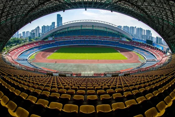 View Chongqing Olympic Sports Center Home Court Chongqing Dangdai Formerly — Stock Photo, Image