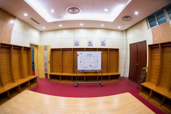View Locker Room Chongqing Olympic Sports Center Home Court Chongqing — Stock Photo, Image