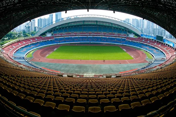 Vista Interior Del Centro Deportivo Olímpico Chongqing Sede Del Chongqing —  Fotos de Stock