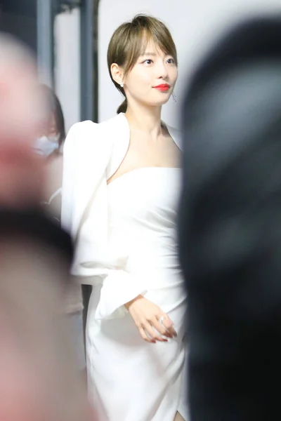 Actrice Chanteuse Chinoise Jenny Zhang Assiste Événement Shanghai Chine Mai — Photo